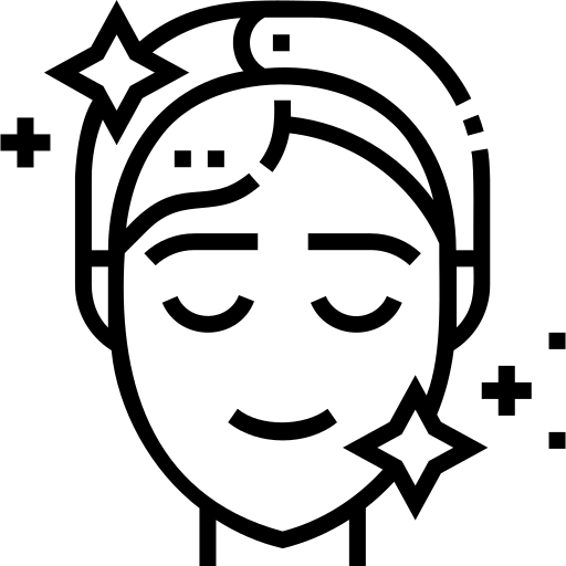 A simple black silhouette of a person sitting at a desk with a computer monitor, appearing to work or study. The figure is seated on a chair, and the desk has straight legs.